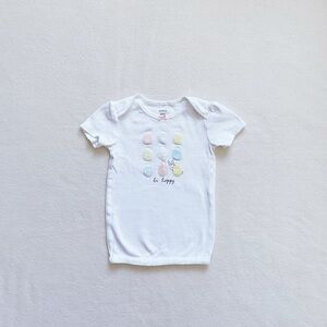 5/$18 Carter’s 24M White Easter Bunny Eggs Be Hoppy Short Sleeve Onesie Bodysuit